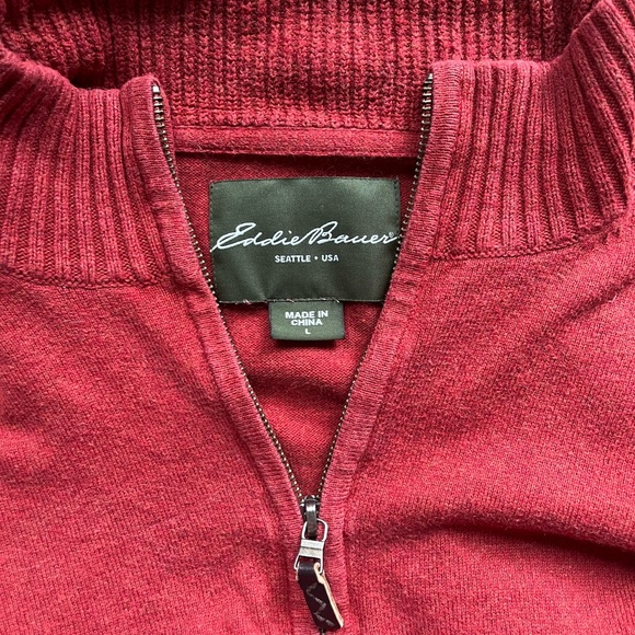 red Eddie Bauer quarter zip - Picture 3 of 3